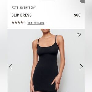SKIMS black mini slip dress